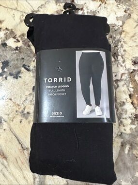 torrid Black Full-Length Leggings with Patch Pocket